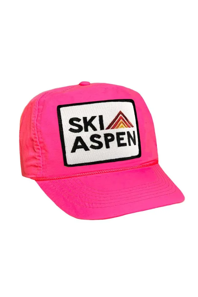 Women Trucker Hats Aviator Nation SKI ASPEN 8211 VINTAGE NYLON TRUCKER HAT
