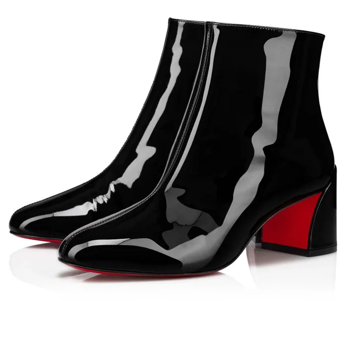 Women Turela 55 Mm Ankle Boots 8211 Patent Calf 8211 Black Christian Louboutin Boots
