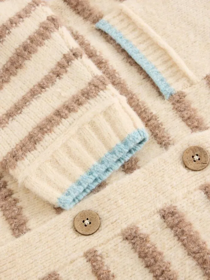 Women TYLER CARDI Natural Multi White Stuff Knitwear