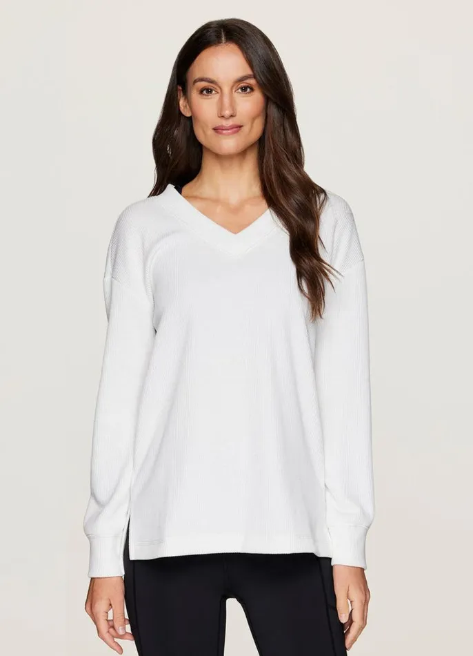 Women Weekend Reset Pullover Blue RBX Active Long Sleeve
