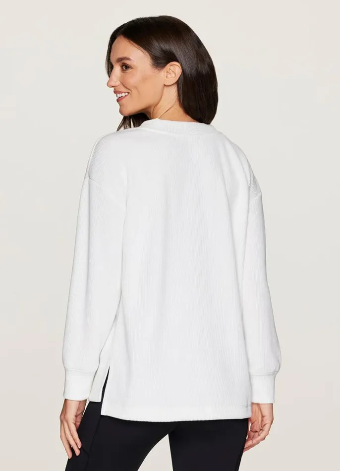 Women Weekend Reset Pullover Blue RBX Active Long Sleeve