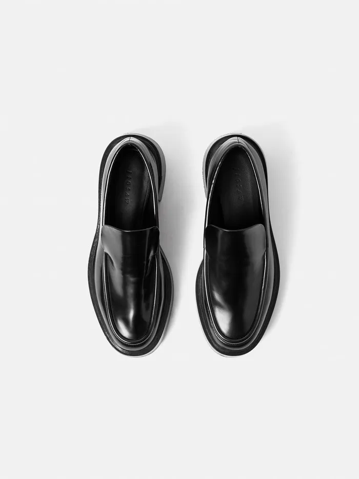 Women Wickham Loafer Black Jigsaw Flats