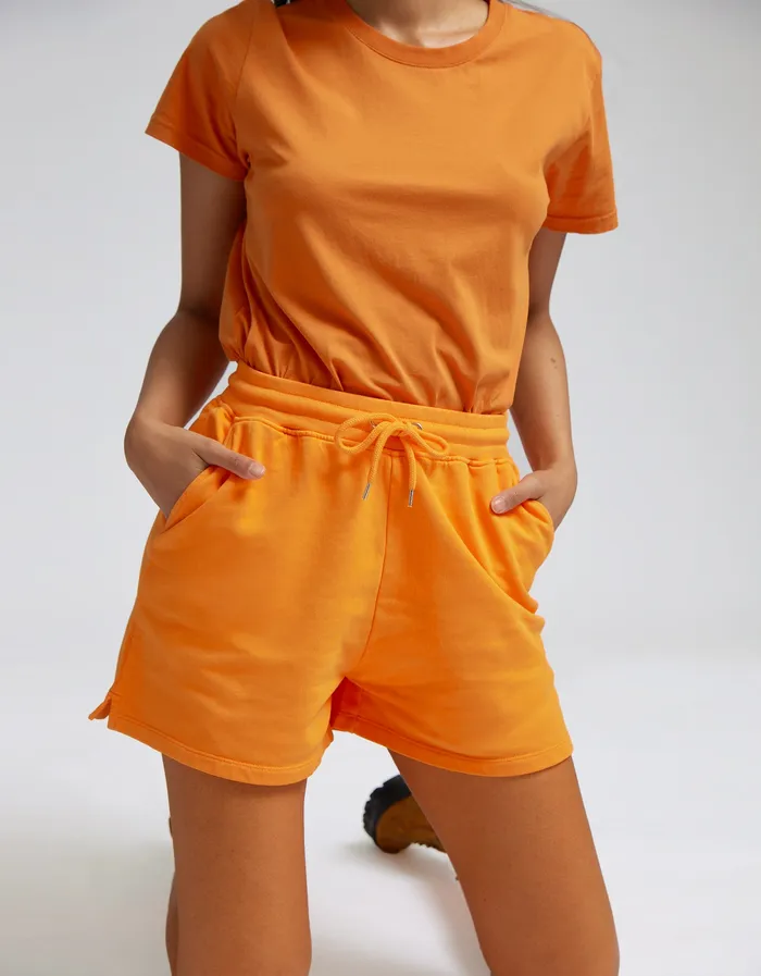Women Women Organic Sweatshorts 8211 Desert Khaki Shorts Colorfulstandard