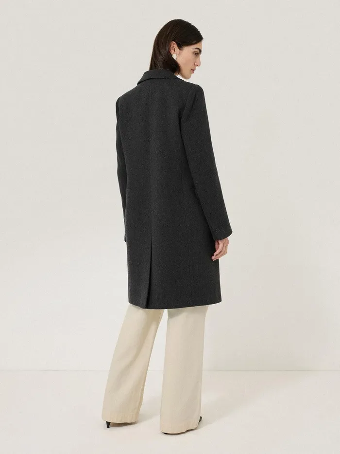 Women Wool Blend City Coat Grey Jigsaw Coats and Jackets