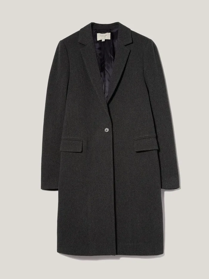 Women Wool Blend City Coat Grey Jigsaw Coats and Jackets