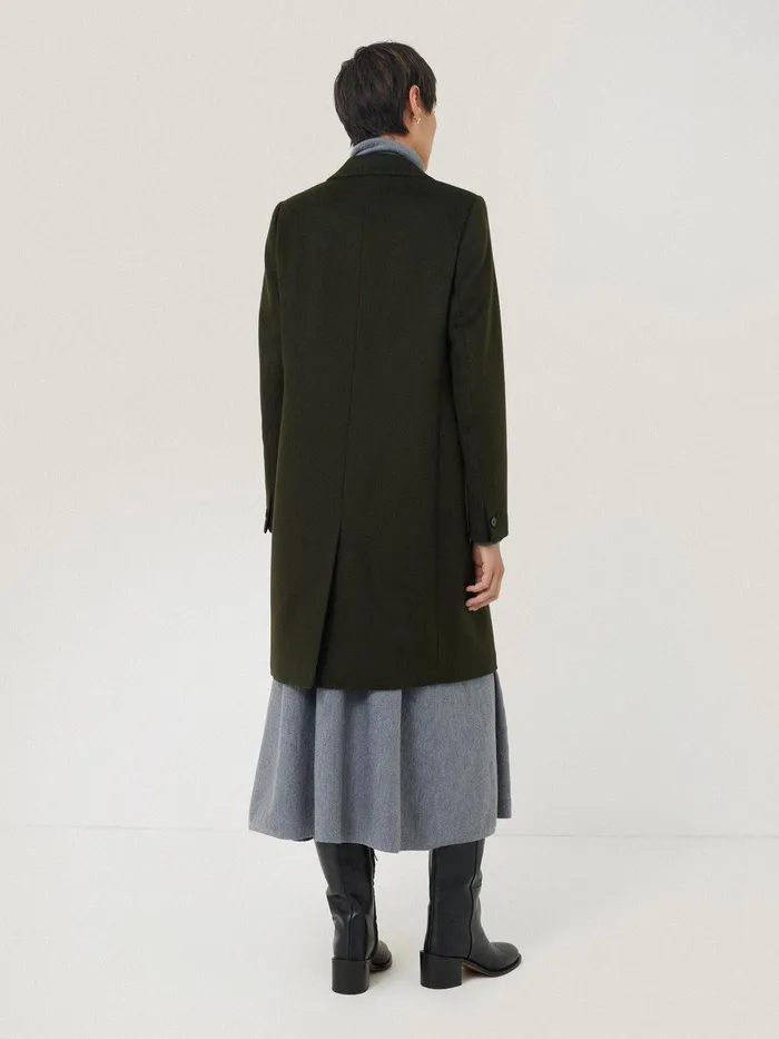 Women Wool Relaxed City Coat Green Jigsaw Coats and Jackets