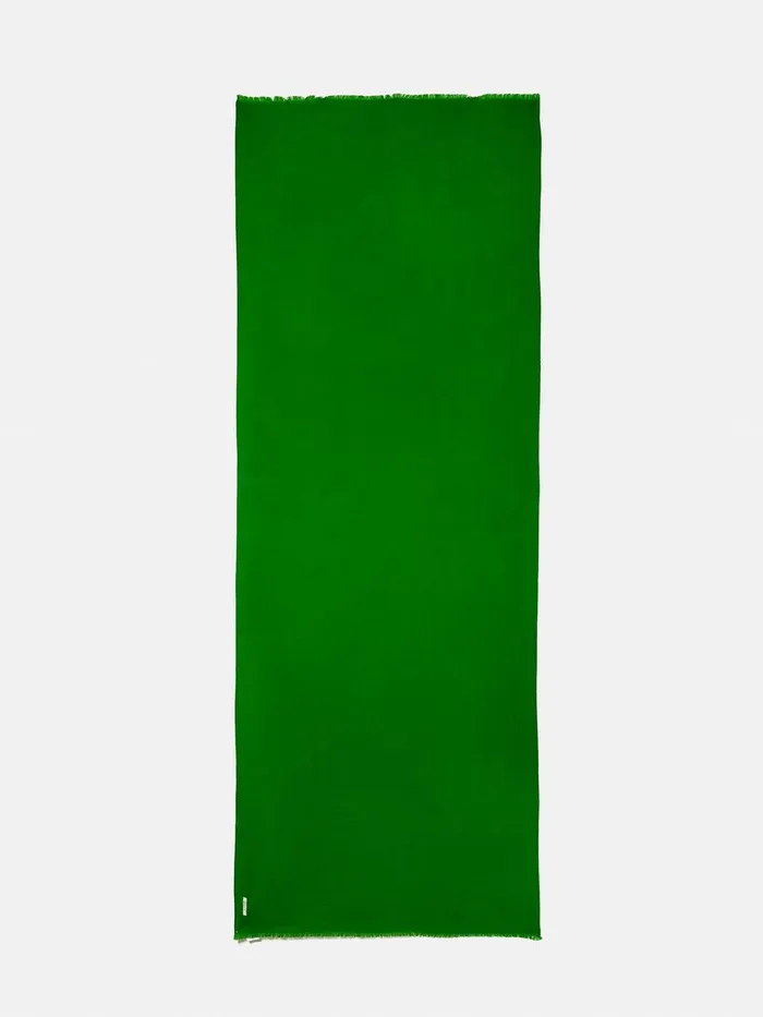 Women Wool Silk Pashmina Green Jigsaw Ponchos and Scarves