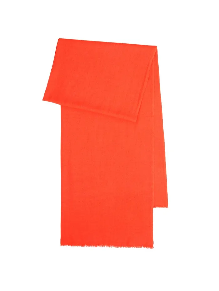 Women Wool Silk Pashmina Orange Jigsaw Ponchos and Scarves