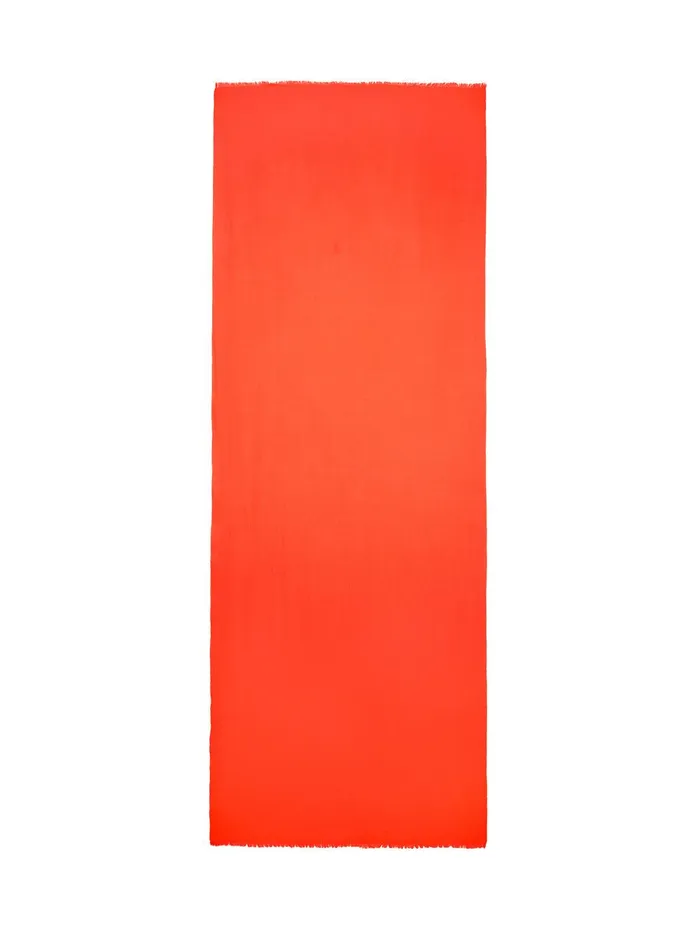 Women Wool Silk Pashmina Orange Jigsaw Ponchos and Scarves