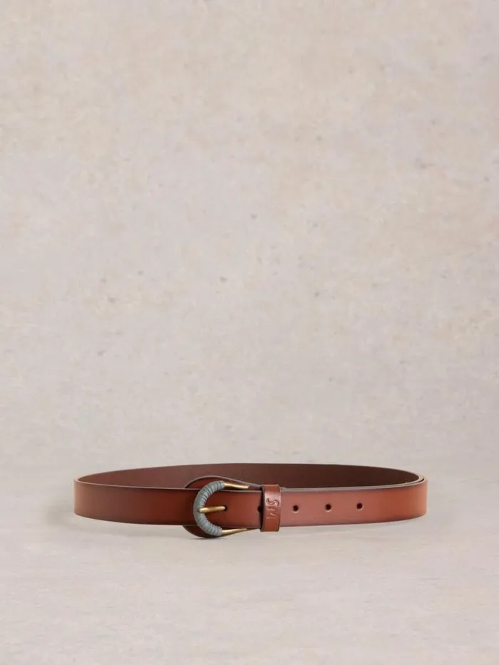 Women Wrap Around Belt Mid Tan White Stuff Belts