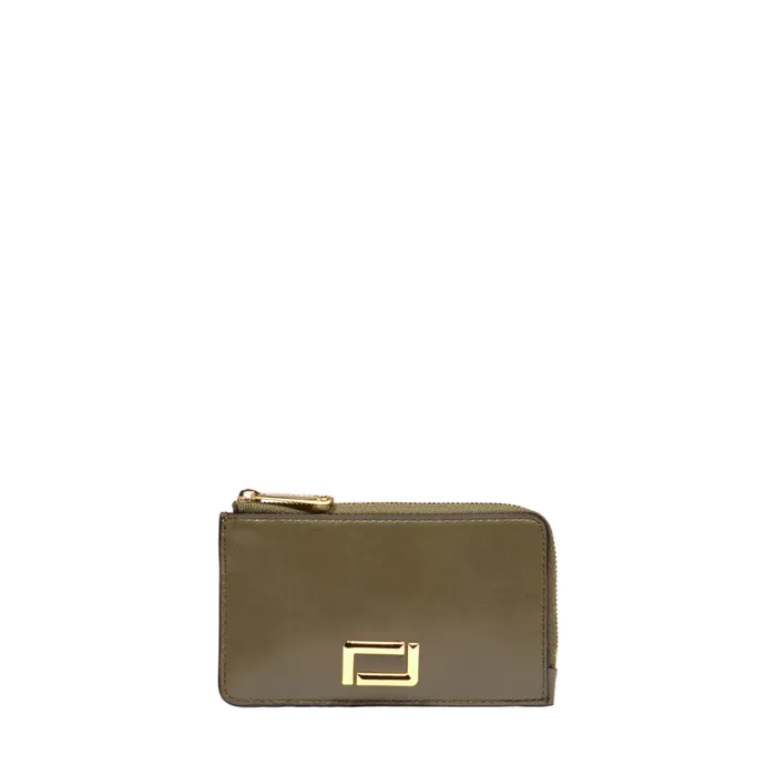 Zip Card Holder Dark Khahi Women Lancel Card Holder