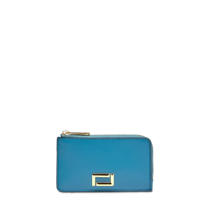 Zip Card Holder Wave Blue Women Lancel Purse